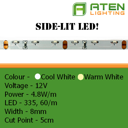 Side Lit LED 12V 3528 4.8W/m