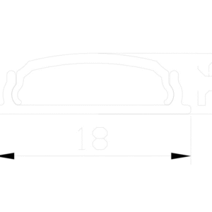 1m Aluminium Bendable Profile 18mm*6mm3
