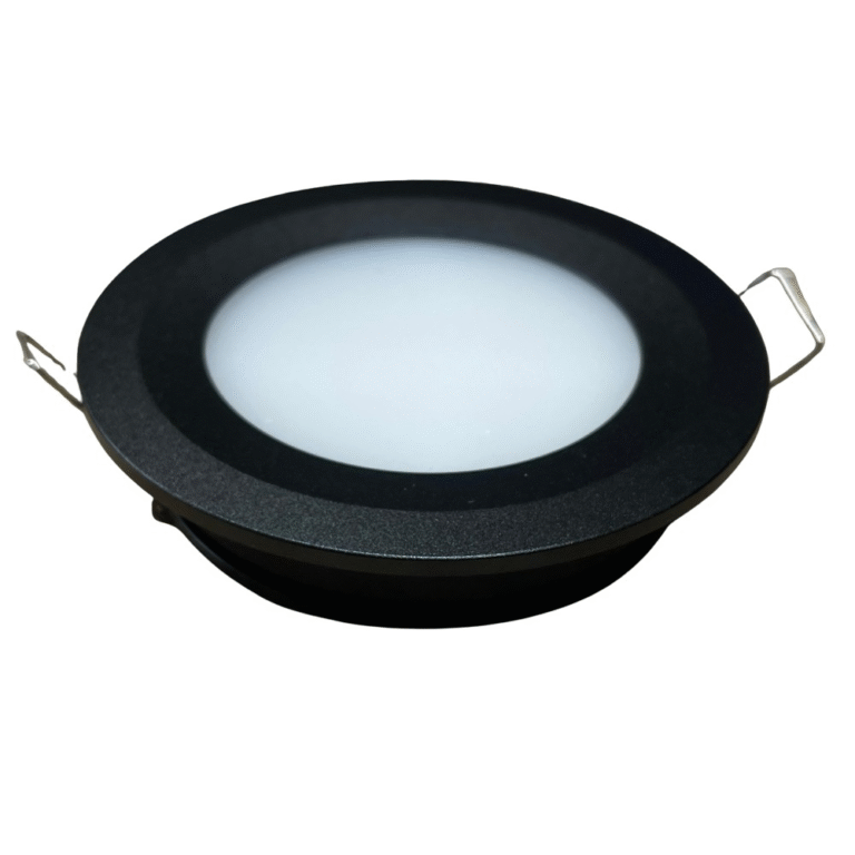 Recess Mount Led 12V / 24V LED Black 86mm Downlight, Recess Mounted UK - Aten Lighting