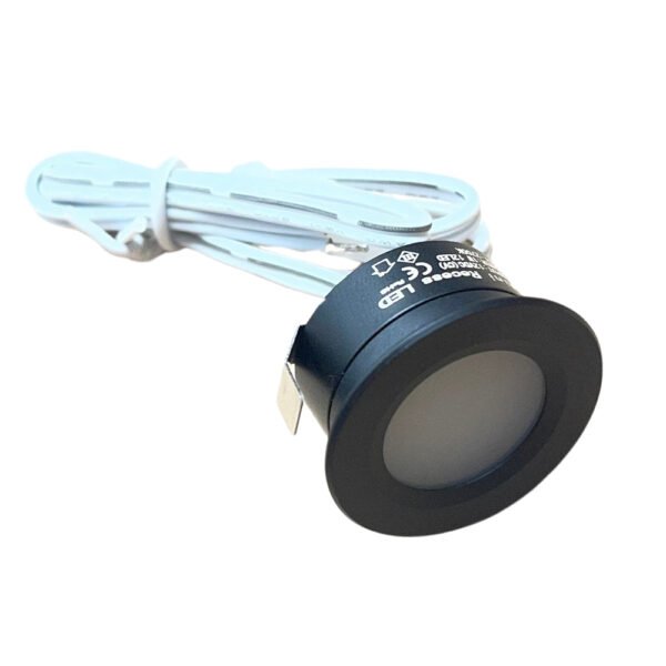 12V Black Mini Recessed LED Downlight (IP67) – Compact Waterproof Light ...