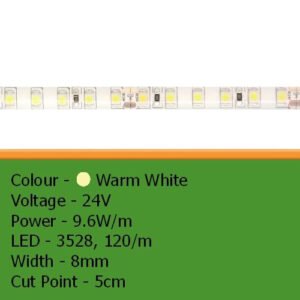 LED Flexible Strip - 24V, 9.6W/m, 3528-LED2