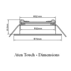 LED Black Switched 'LED Touch' Downlight, Recess Mounted4