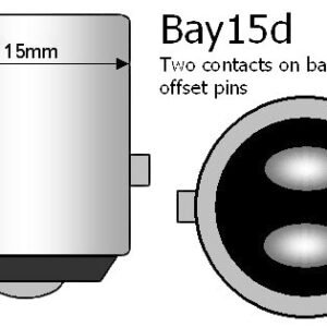 12 LED Bay15d Square Board (offset pins)3