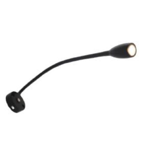 12V / 24V LED, Dimmable, Black Reading Light with USB Port3