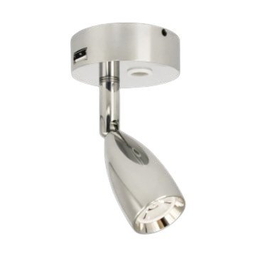 12V/ 24V LED Mini Chrome Reading Light with USB