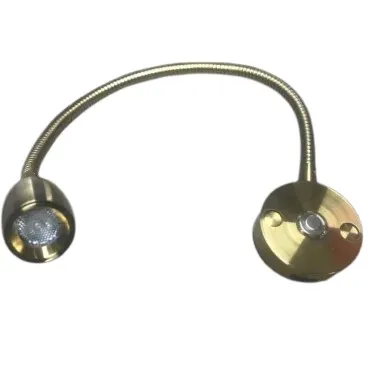 12V / 24V LED, Dimmable, Antique Brass Reading Light with USB Port