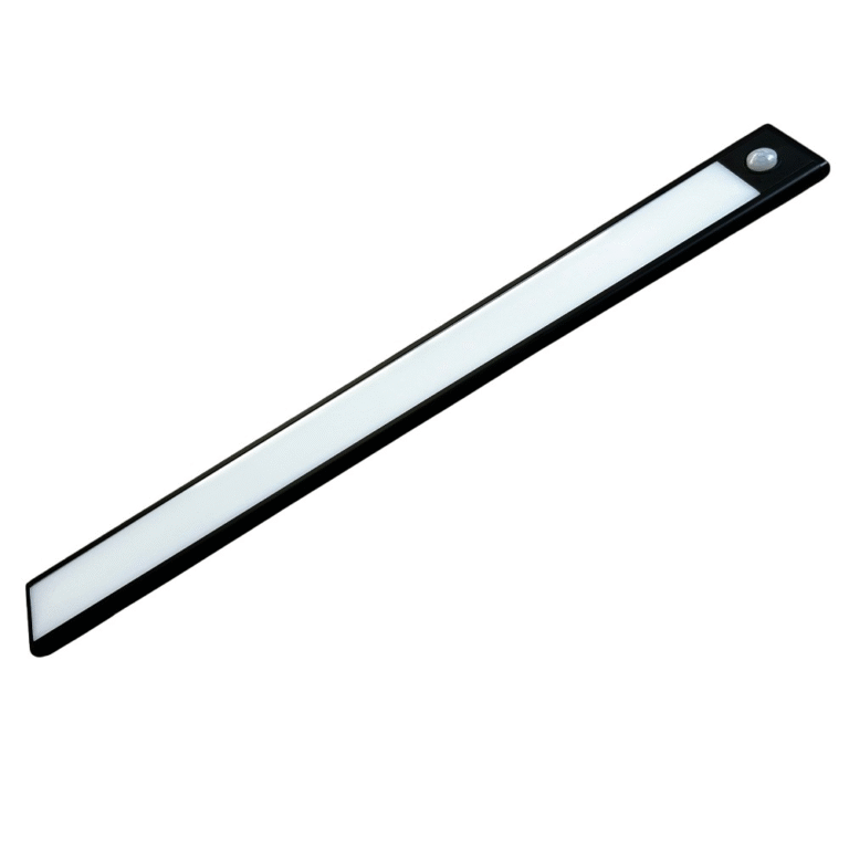 Rechargeable Black PIR 400mm LED UK - Aten Lighting