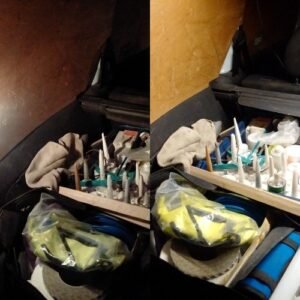 12V LED Van Light – 50cm – before-and-after lighting comparison