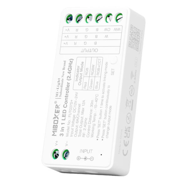 Mi-Light RGB, RGBW, and RGB+CCT 3 in 1 LED Controller 2.4G (FUT037S+)