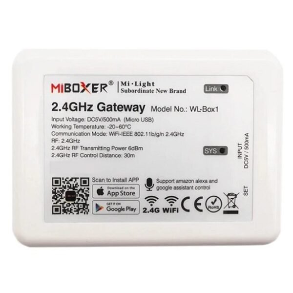 MiBoxer WL-BOX1 WiFi Gateway – Smart Control Hub for MiBoxer & Mi-Light Lighting