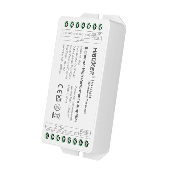 MiBoxer PA5 5-Channel LED Signal Amplifier, 12V/24V, 15A